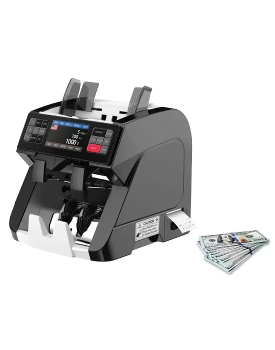 FİTNESS PROGRAMLI HMS KAAN PRO BLACK (Printer’lı)  Para Sayma Makinesi 25 Ülkeli 1+1 (Müşteri Ekranlı)